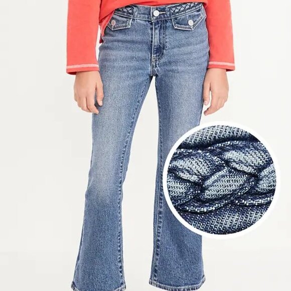 Old Navy Girls Jeans Lot of 3, High Rise Flare & Slouchy Straight Size 16 - Picture 8 of 12